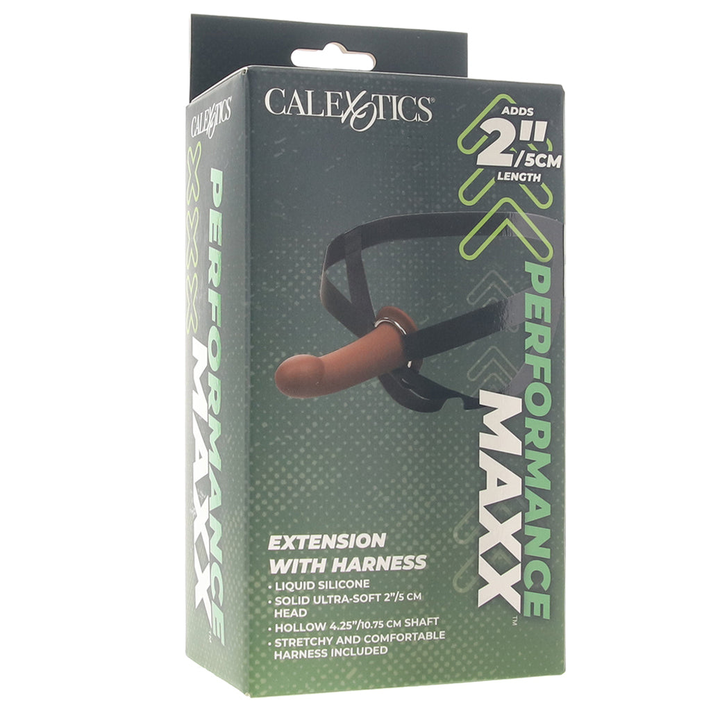 Performance Maxx Extension with Harness in Brown Male Enhancement > Extenders and Sleeves
