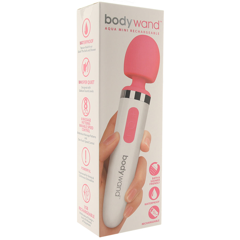 BodyWand Aqua Mini Rechargeable Vibe in Pink Vibrators > Wands