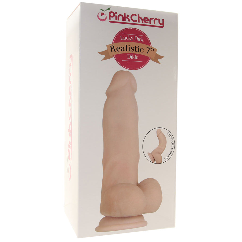 PinkCherry Lucky Dick Realistic 7 Inch Dildo Dildo Sex Toys > Realistic Dildos