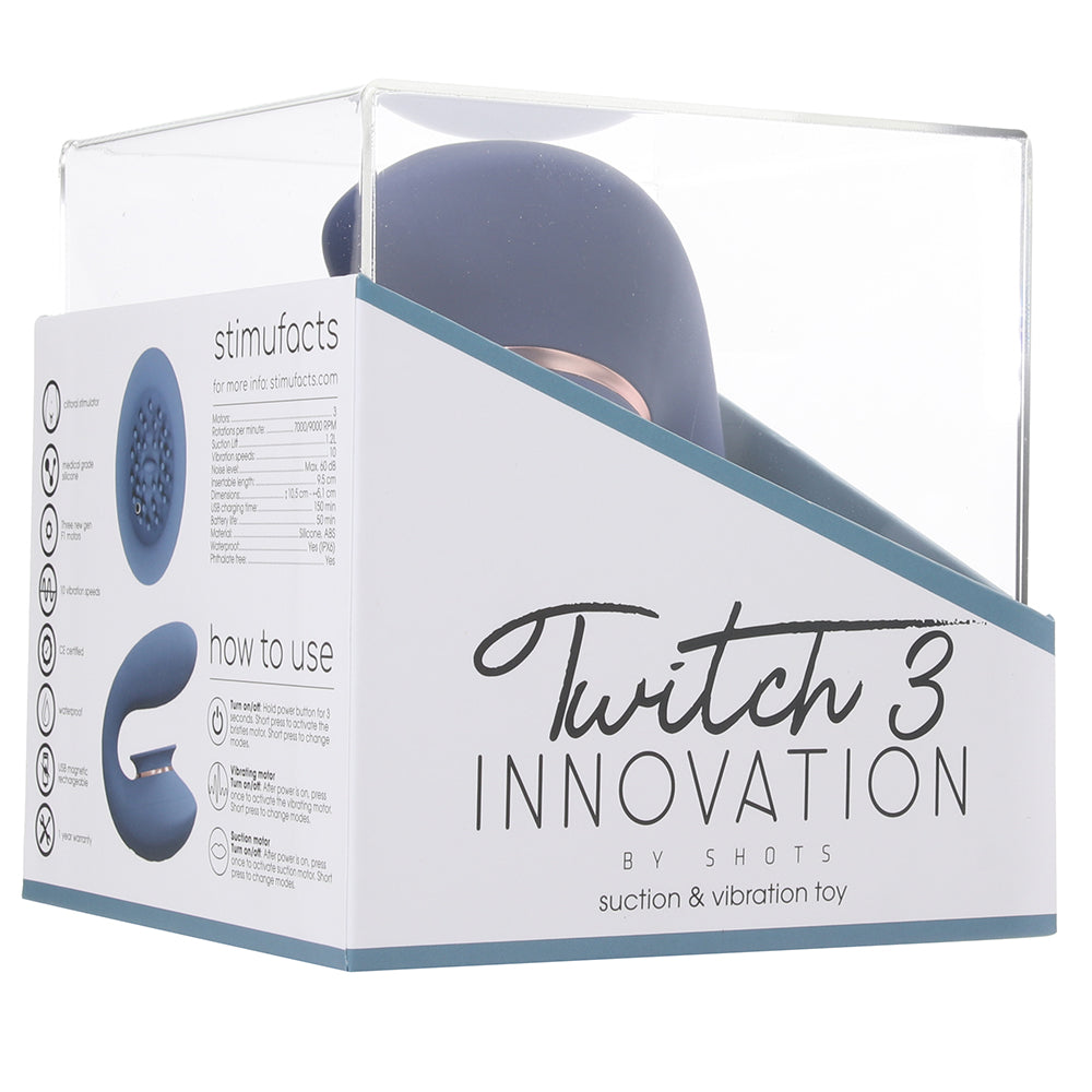 Twitch 3 Innovation G-Spot and Suction Vibe in Blue