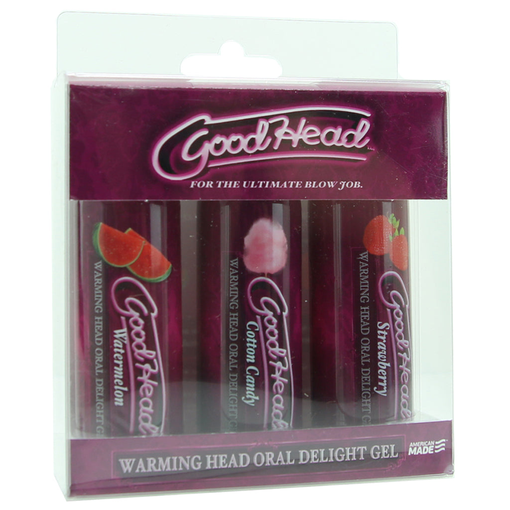GoodHead Warming Head Oral Delight Gel 3 Pack in 2oz x 3 Lubes and Lotions > Flavored Sex Lubes