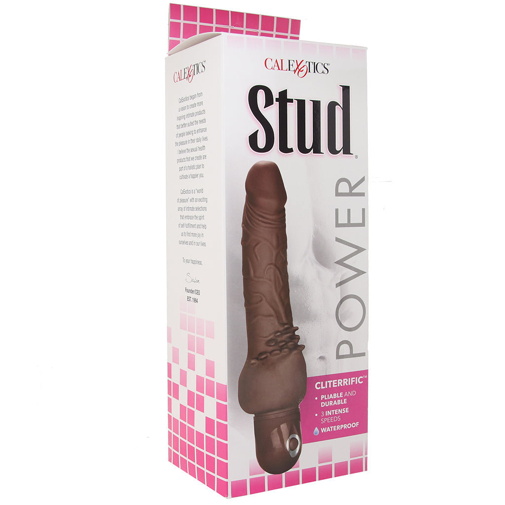 Waterproof Power Stud Cliterrific Vibe in Brown Vibrators > Realistic Vibrator Dildos
