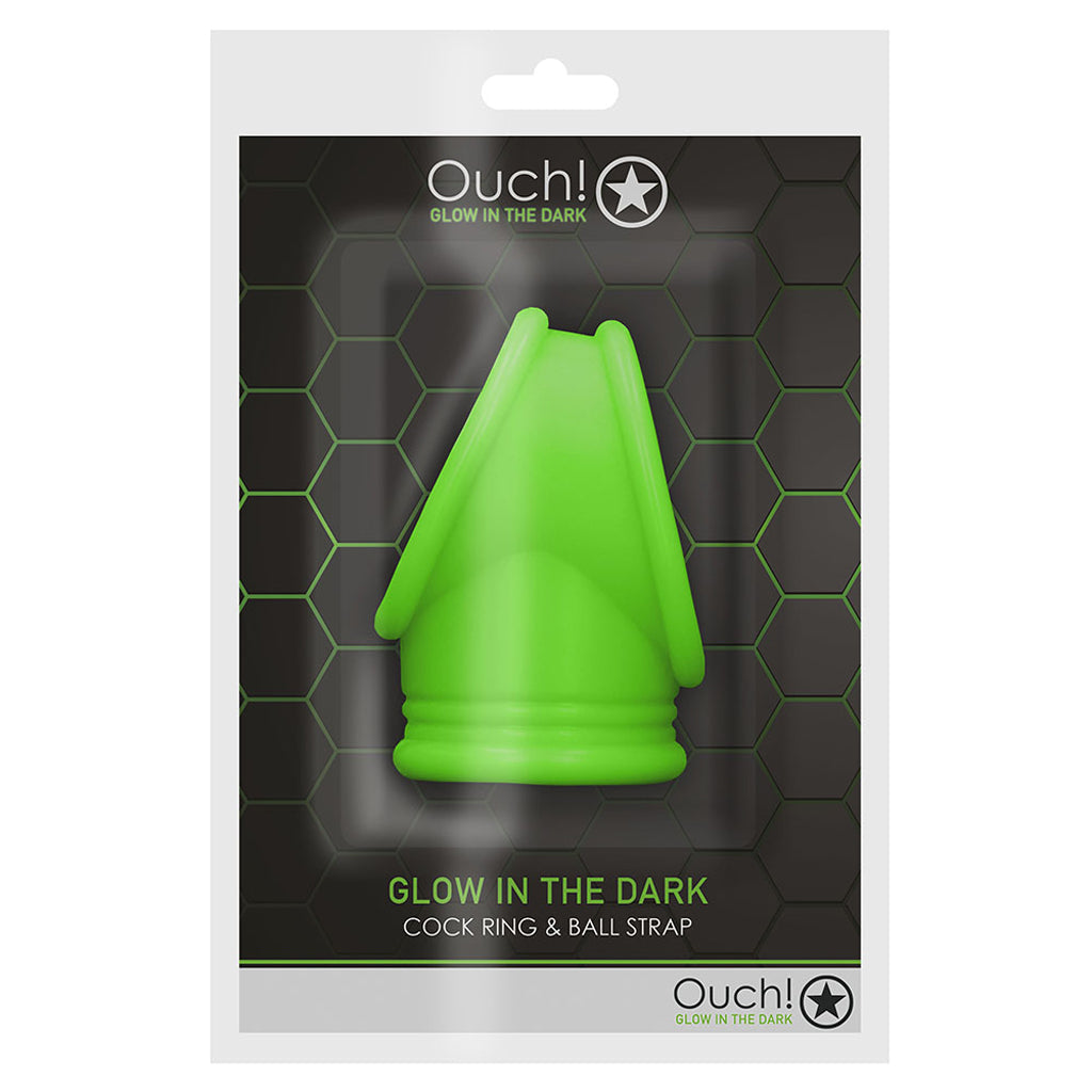 Ouch! Glow In The Dark Cock & Ball Strap Cock Rings