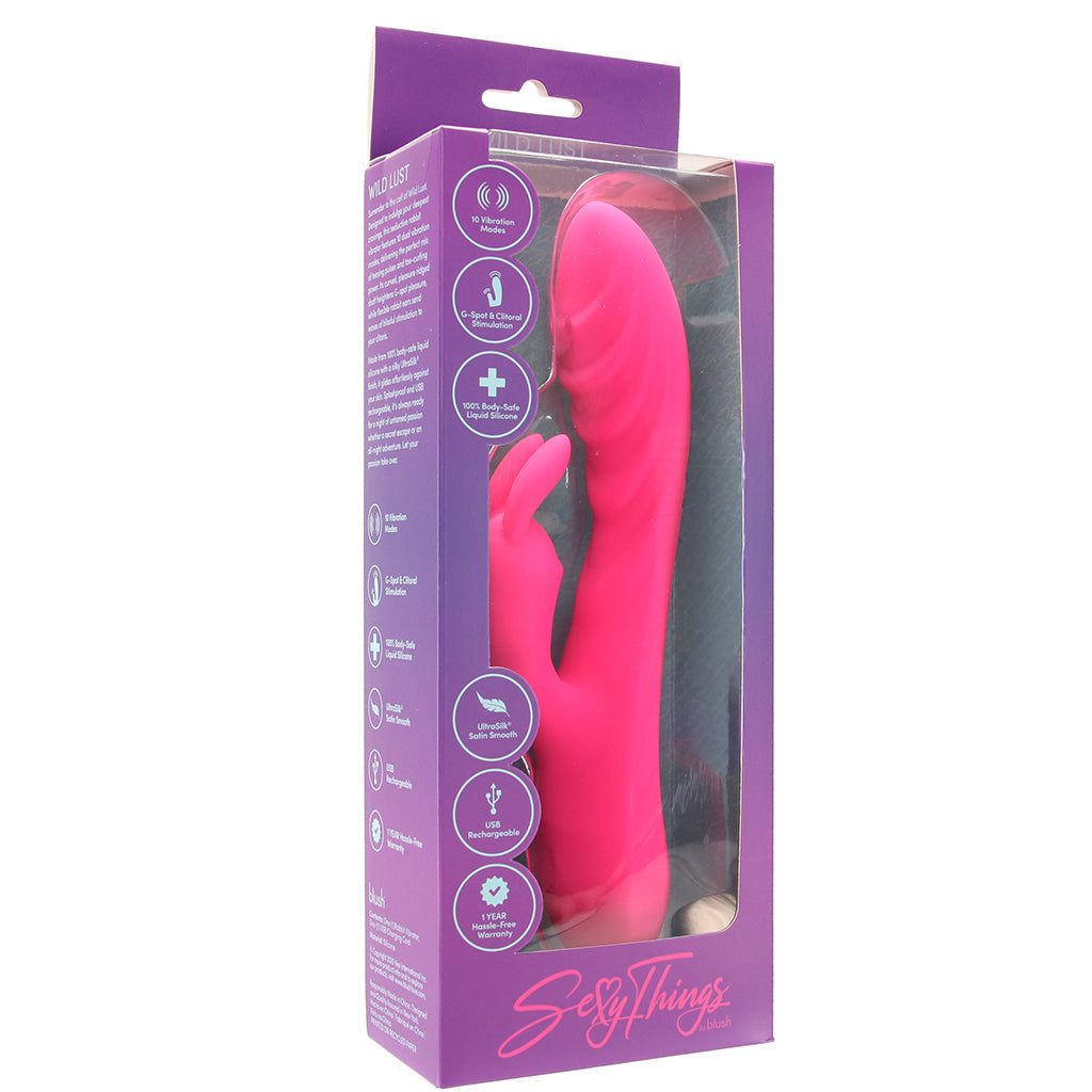 Sexy Things Wild Lust Ribbed Rabbit Vibe Vibrators > Rabbit Vibrators