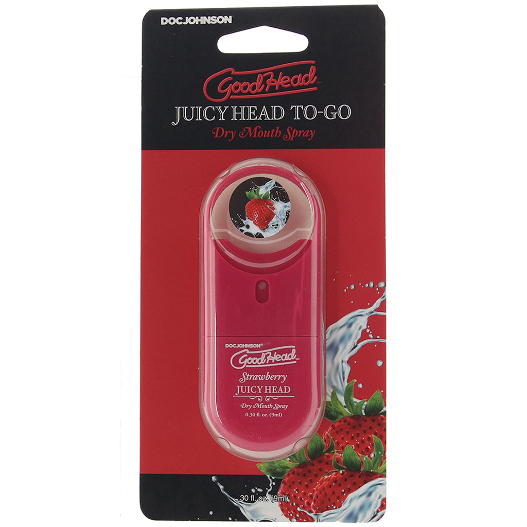 GoodHead Juicy Head Dry Mouth Spray To-Go in Strawberry Lubes and Lotions > Flavored Sex Lubes