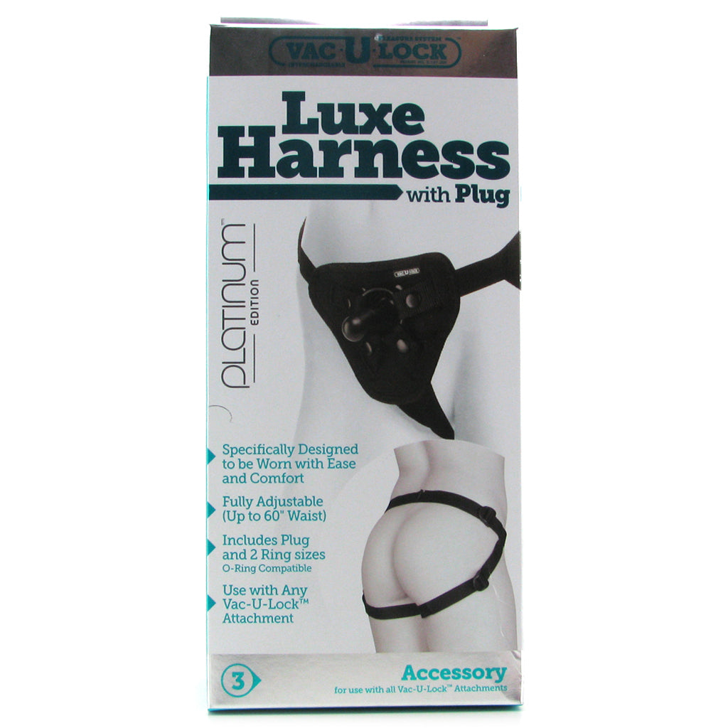Platinum Edition Vac-U-Lock Luxe Harness with Plug Dildo Sex Toys > Strap-On and Harnesses