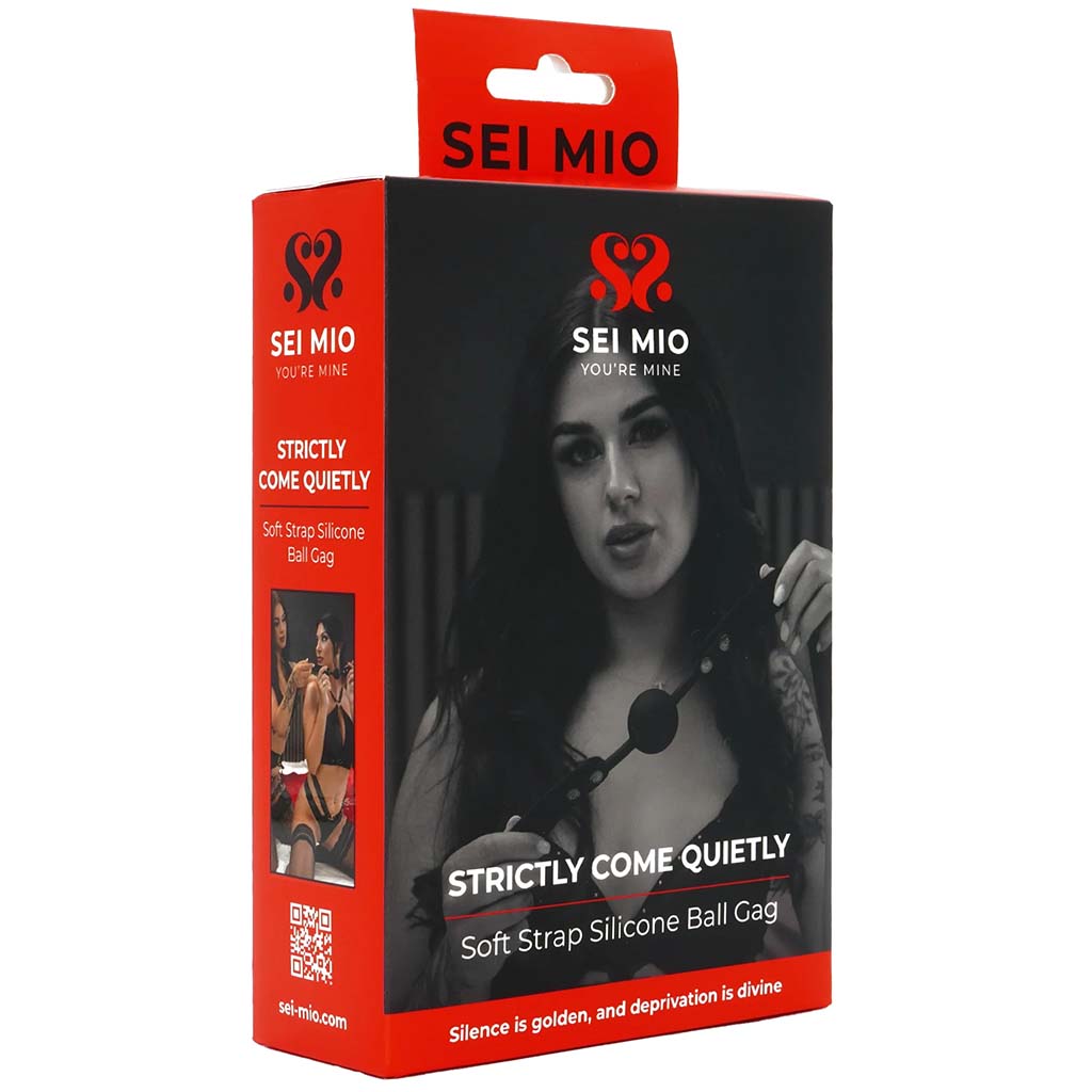 Sei Mio Strictly Come Quietly Soft Strap Silicone Ball Gag Bondage and Fetish > Ball Gags & Mouth Restraints