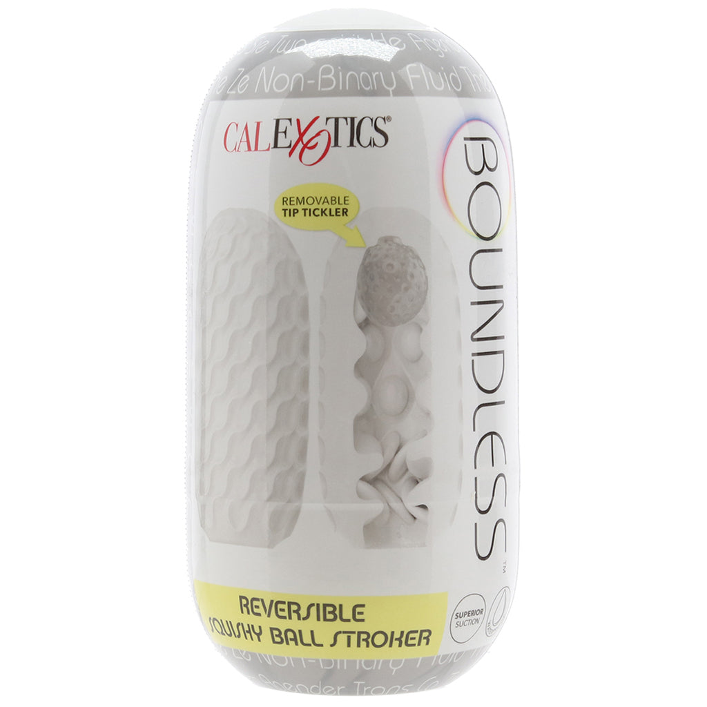 Boundless Reversible Squishy Ball Stroker in Smoke Male Masturbators > Discreet Masturbators