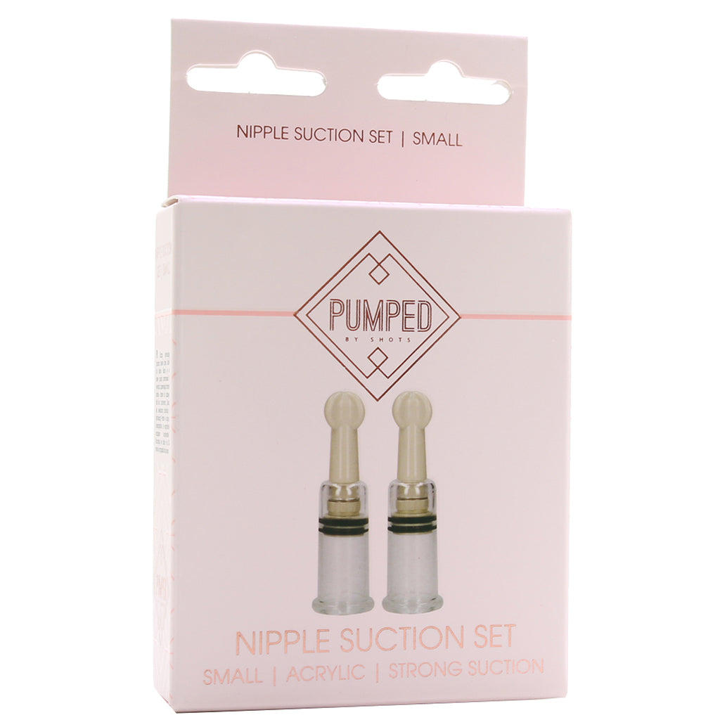 Pumped Small Nipple Suction Set in Clear Bondage and Fetish > Nipple Stimulators & Clamps