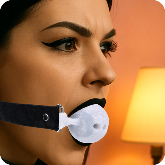Sex & Mischief Lace Silicone Breathable Ball Gag Bondage and Fetish > Ball Gags & Mouth Restraints