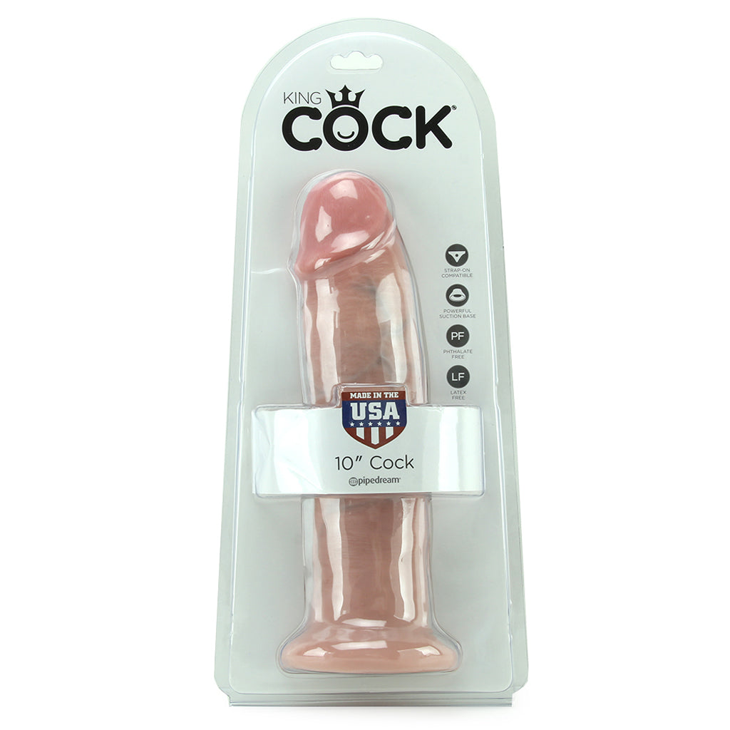 King Cock 10 Inch Dildo in Flesh Dildo Sex Toys > Realistic Dildos