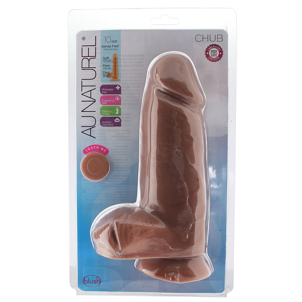 Au Naturel Chub 10 Inch Sensa Feel Dildo in Mocha Dildo Sex Toys > Realistic Dildos