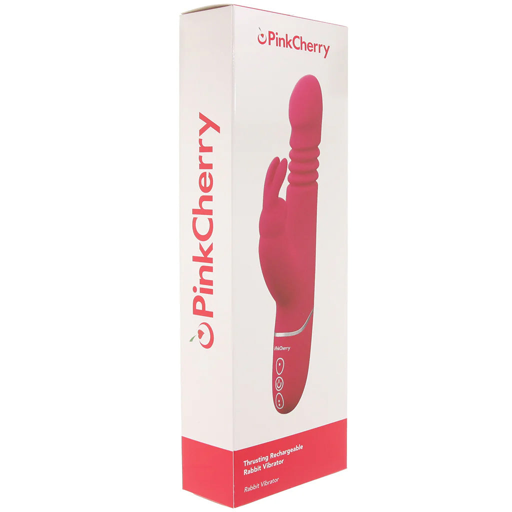PinkCherry Thrusting Rabbit Vibe in Pink Vibrators > Rabbit Vibrators