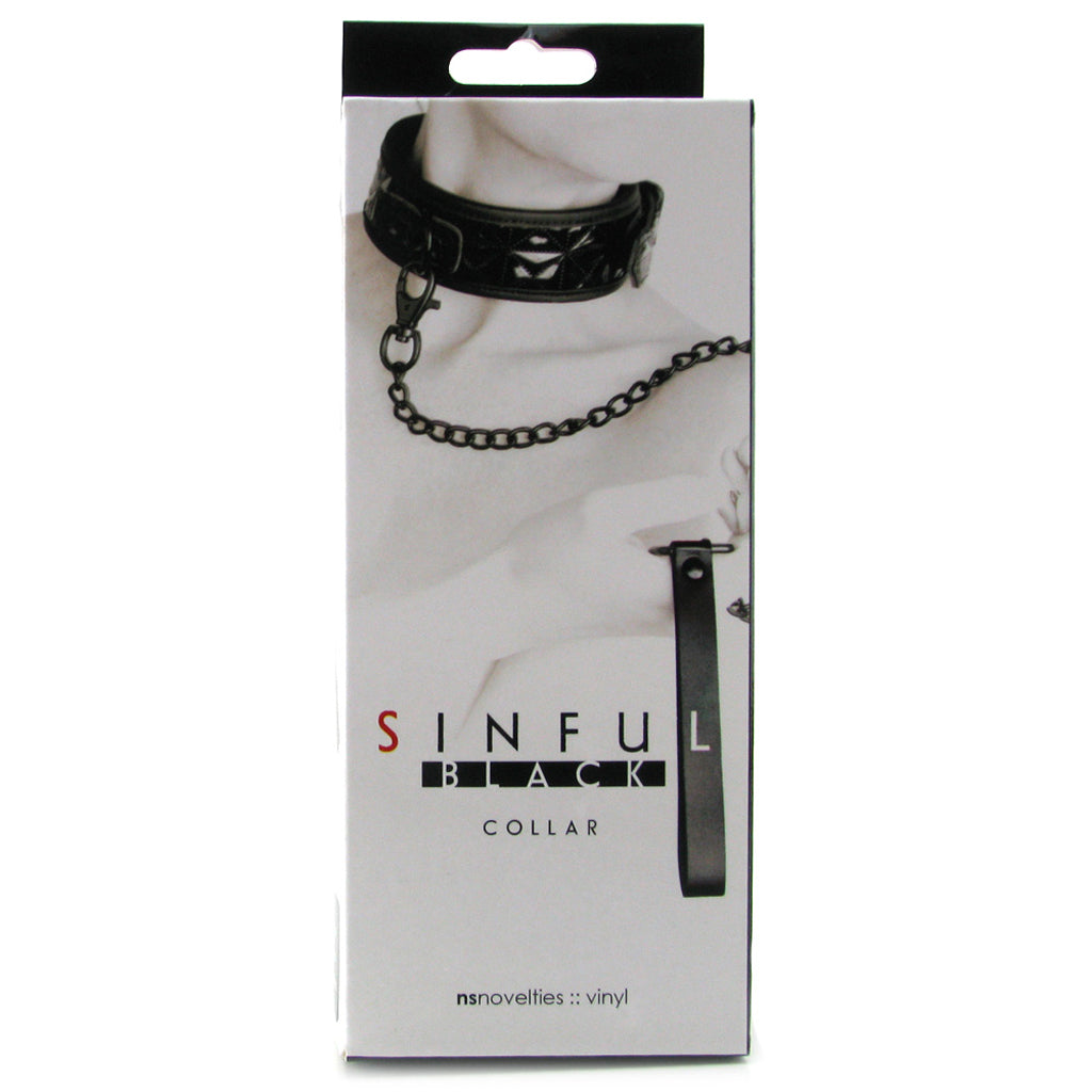Sinful Collar with Leash in Black Bondage and Fetish > Leashes and Collars