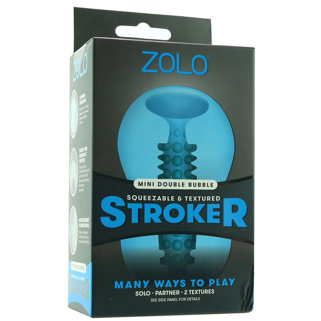 Mini Double Bubble Stroker in Blue Male Masturbators > Discreet Masturbators