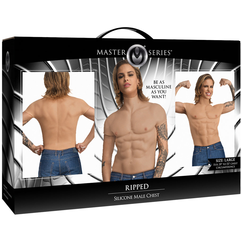 Master Series Ripped Silicone Male Chest in Large Sexual Wellness > Gender Expression and Affirmation