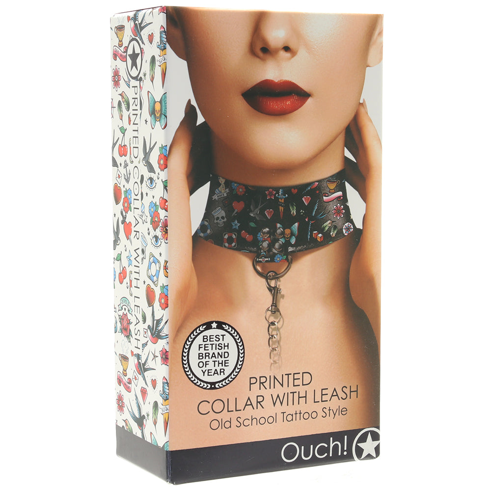 Ouch! Old School Tattoo Leash & Collar Bondage and Fetish > Leashes and Collars