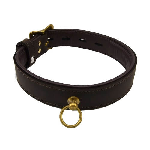 BOUND Nubuck Leather Choker with O Ring – Adjustable BDSM Collar