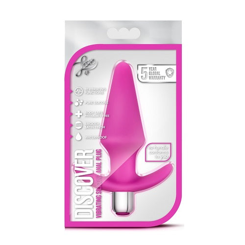 Luxe Discover Pink Anal Plug with 10 Vibrating Functions