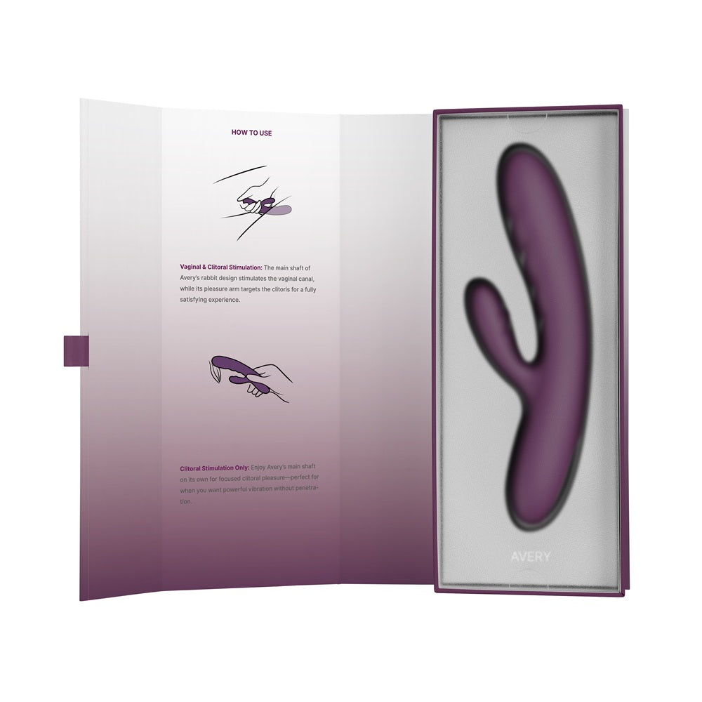 Svakom Avery (Black) – Waterproof Thrusting Vibrator with Clitoral Stimulator and Multiple Modes