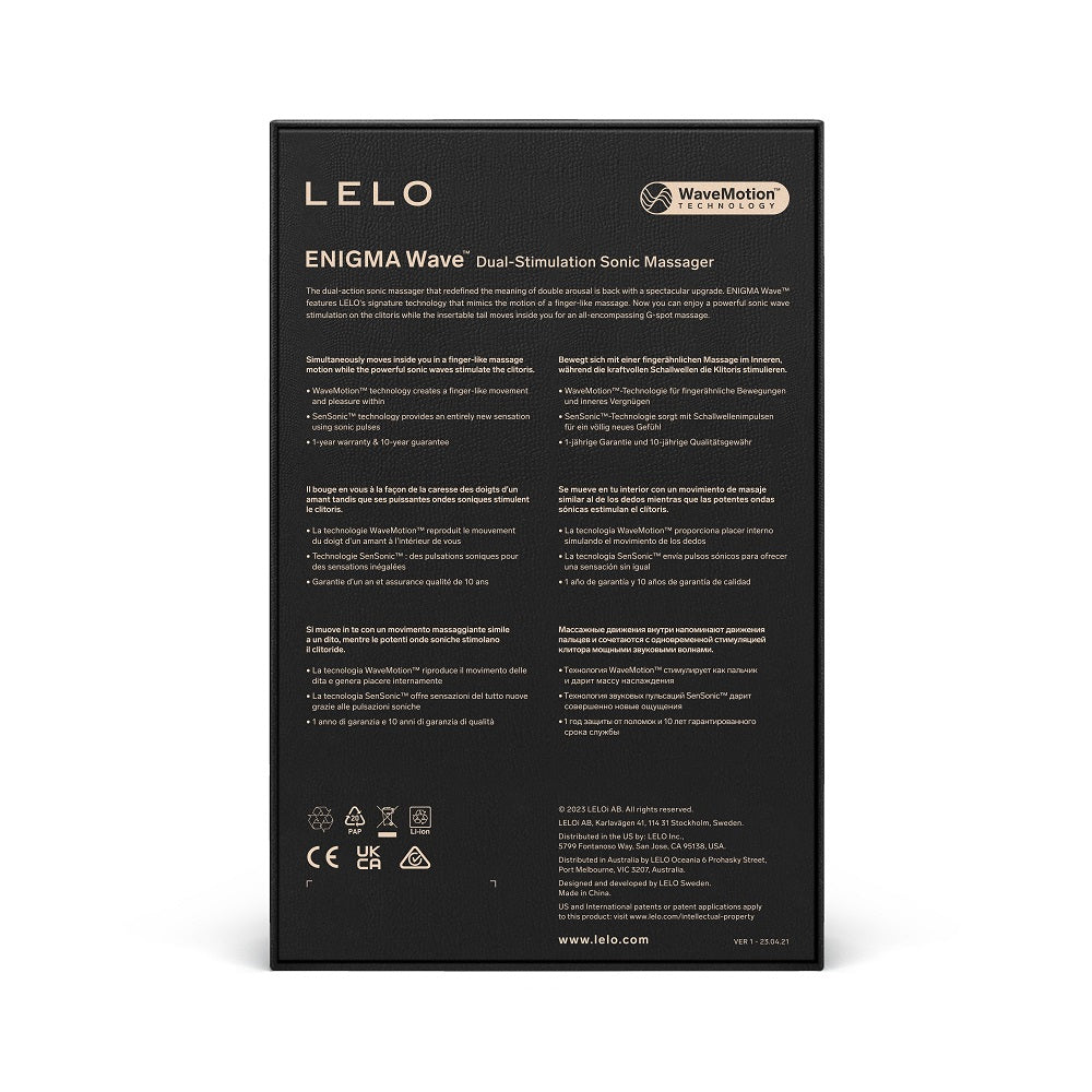 Lelo Enigma Wave (Black) – Luxury G-Spot and Clitoris Massager