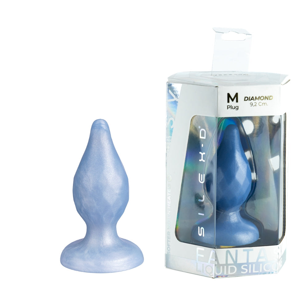 SilexD Fantasy Collection Diamond Butt Plug Medium – Silicone Butt Plug