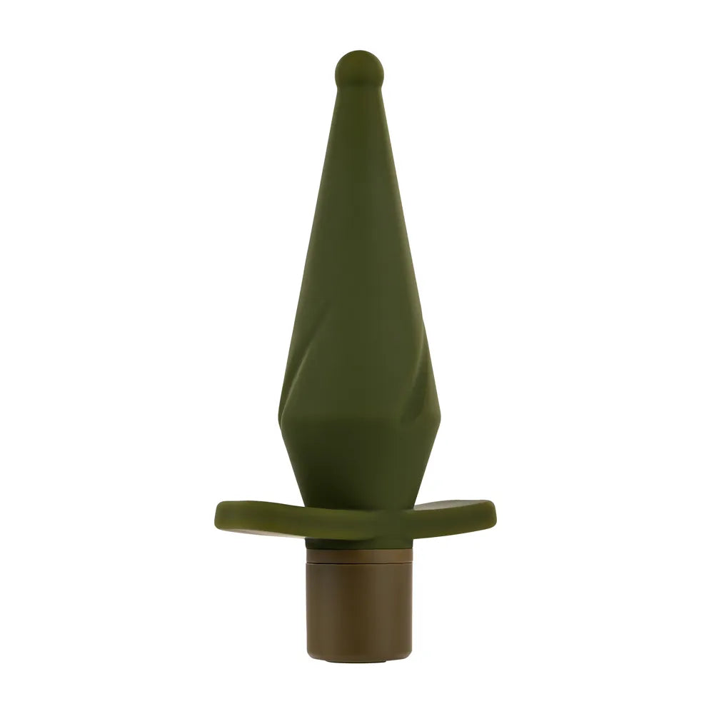 The Private (Green) – 5" Vibrating Butt Plug with 10 Speeds and Patterns