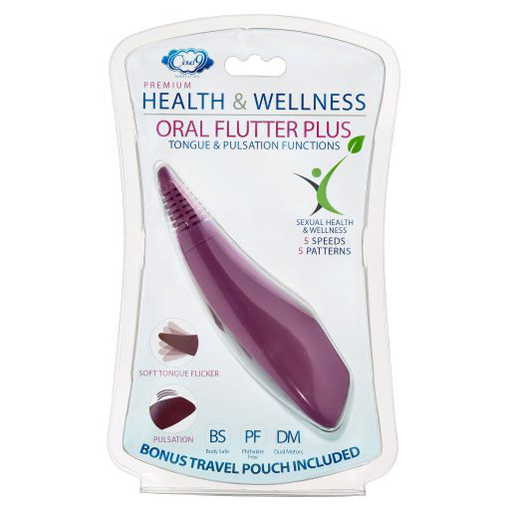 Cloud 9 Oral Flutter Plus (Plum) – Dual Function Oral Sex Simulator