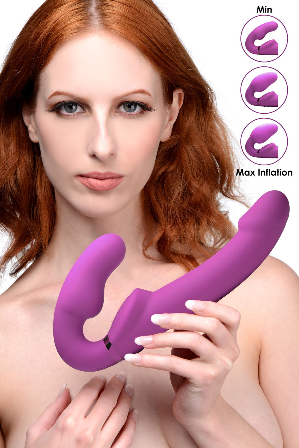 Worlds First Remote Control Inflatable Ergo-Fit Strapless Strap-On – Remote-Controlled Strapless Strap-On