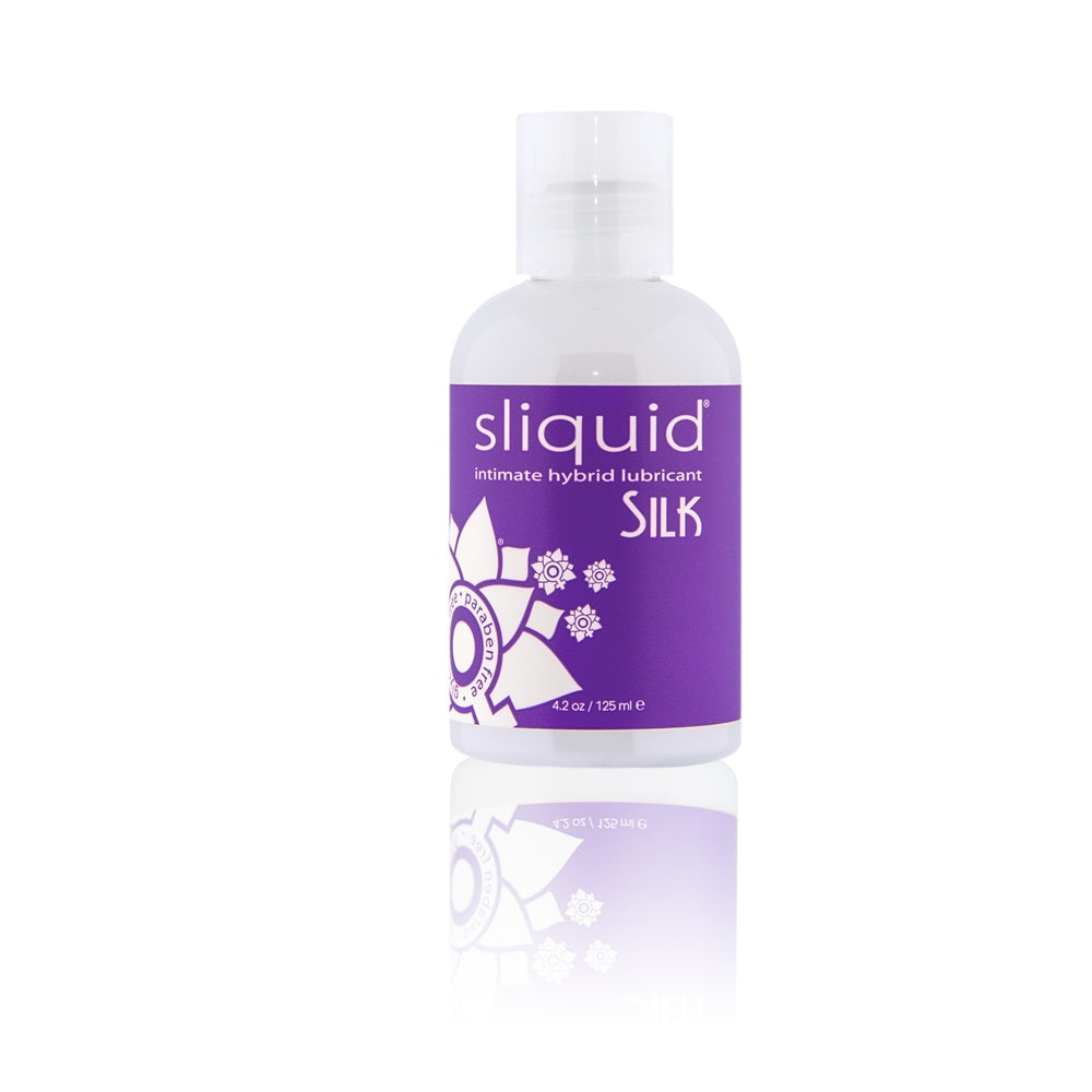 Sliquid Naturals Silk Hybrid Lubricant (125ml) – Vegan Friendly Long-Lasting Personal Lubricant