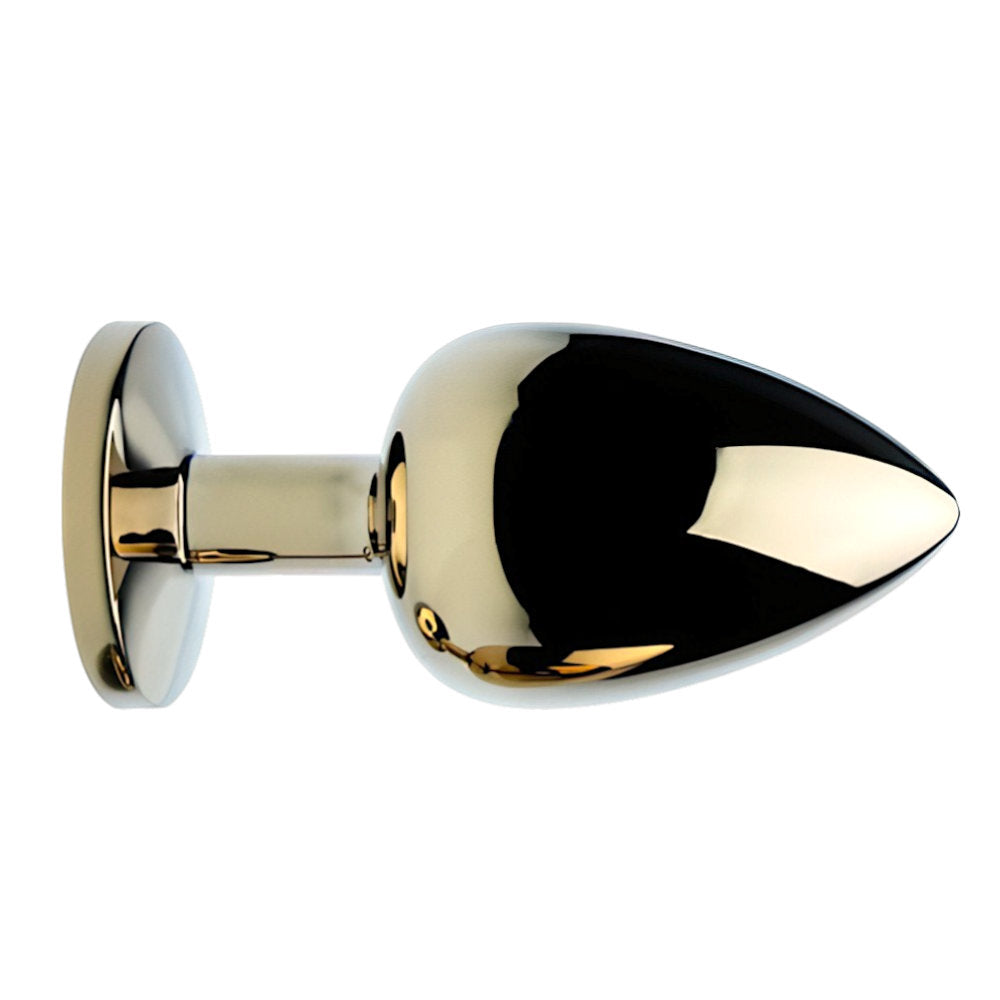 Precious Metals Gold (Gold) Large Jewelled Butt Plug – Luxury Butt Plug