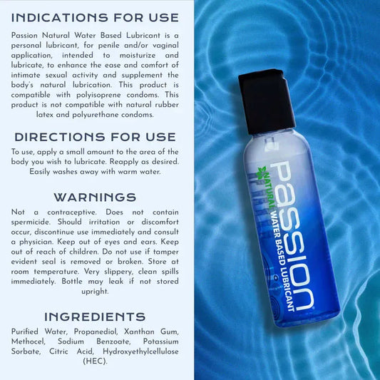Passion Natural Water-Based Lubricant 2 Oz – Personal Lubricant