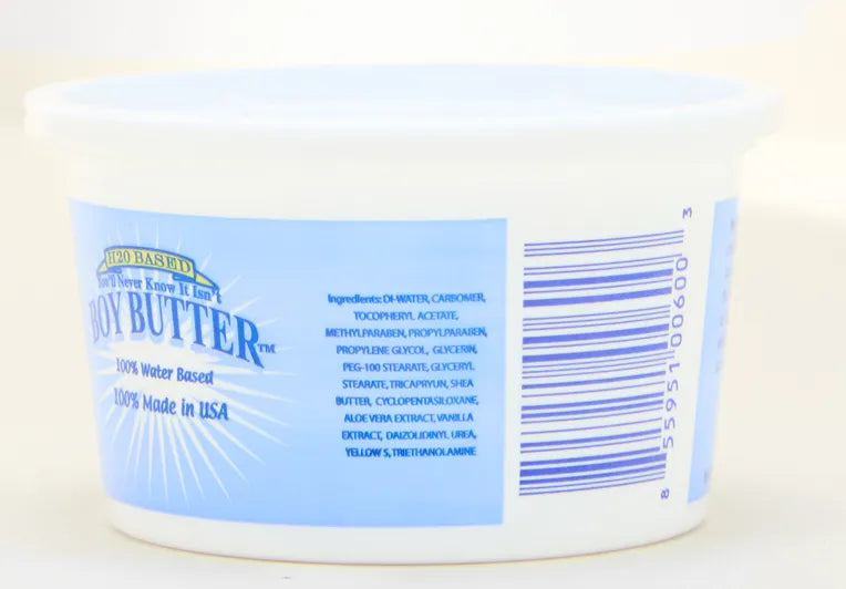 Boy Butter H2O – Water-Based Cream Lubricant 8 Fl Oz Tub