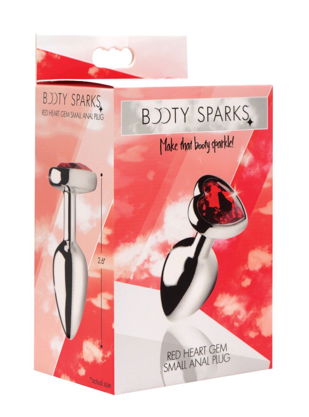 Red Heart Gem Small Anal Plug Lightweight Aluminum
