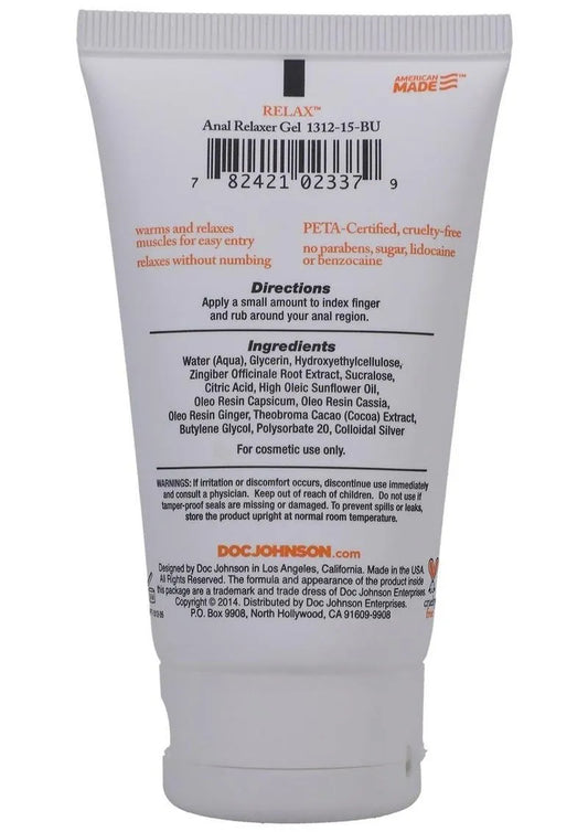 Relax Anal Relaxer – Water-Based 2 Oz Anal Relaxer