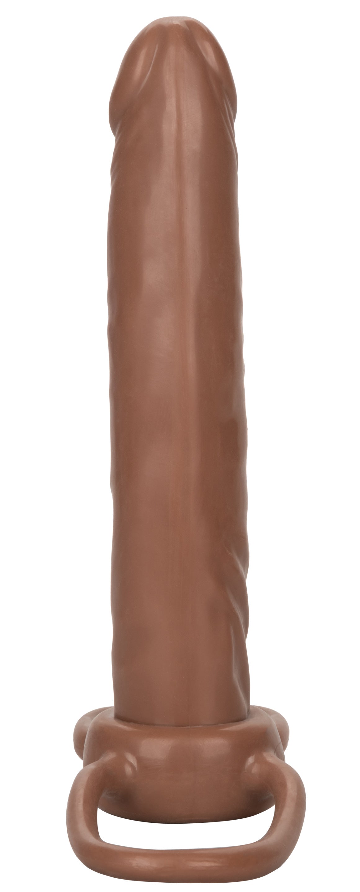 Accommodator Dual Penetrator Brown Anal Dildo with Dual Ring Design