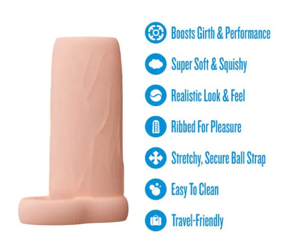 Performance 3.5 Inch Enhancement Sleeve – Soft Flexible Penis Extender Sleeve