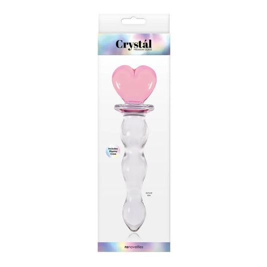Crystal Heart of Glass – Hand-Blown Glass Wand Vibrator