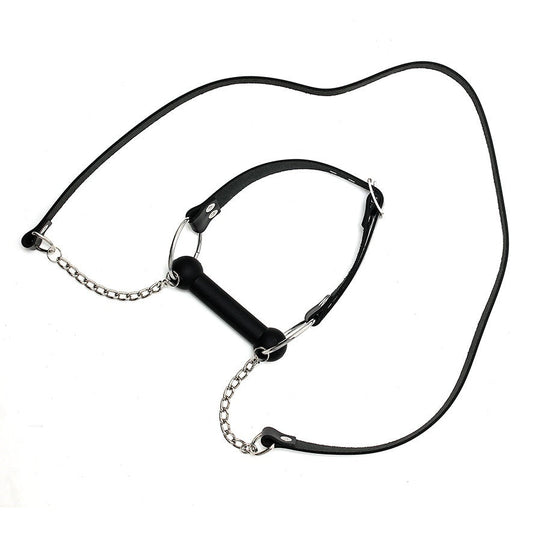 Rimba Leather Horse Bit Gag with Adjustable Reins – Leather Gag
