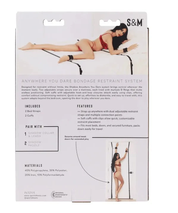 Shadow Anywhere You Dare Bondage Restraint System – Adjustable Restraint Kit
