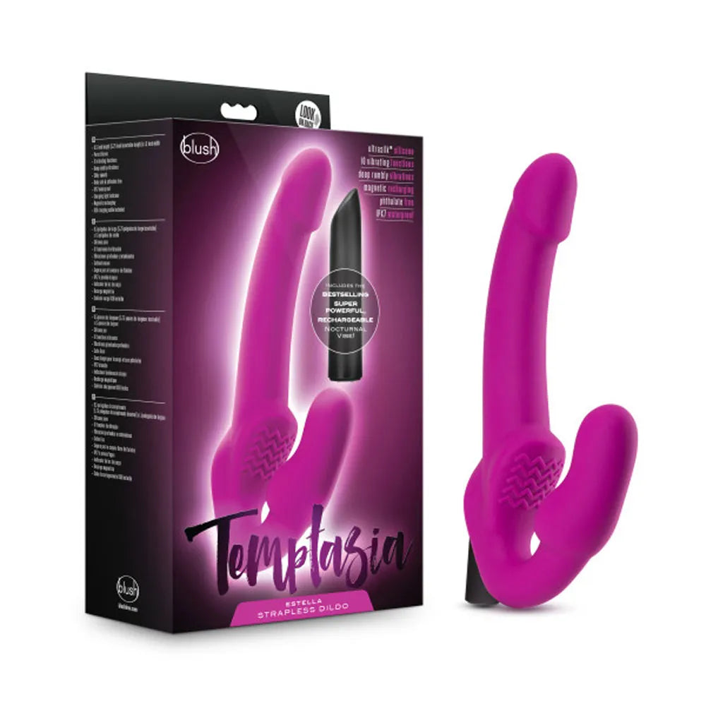 Temptasia Estella Strapless Silicone Dildo – Vibrating Strapless Dildo