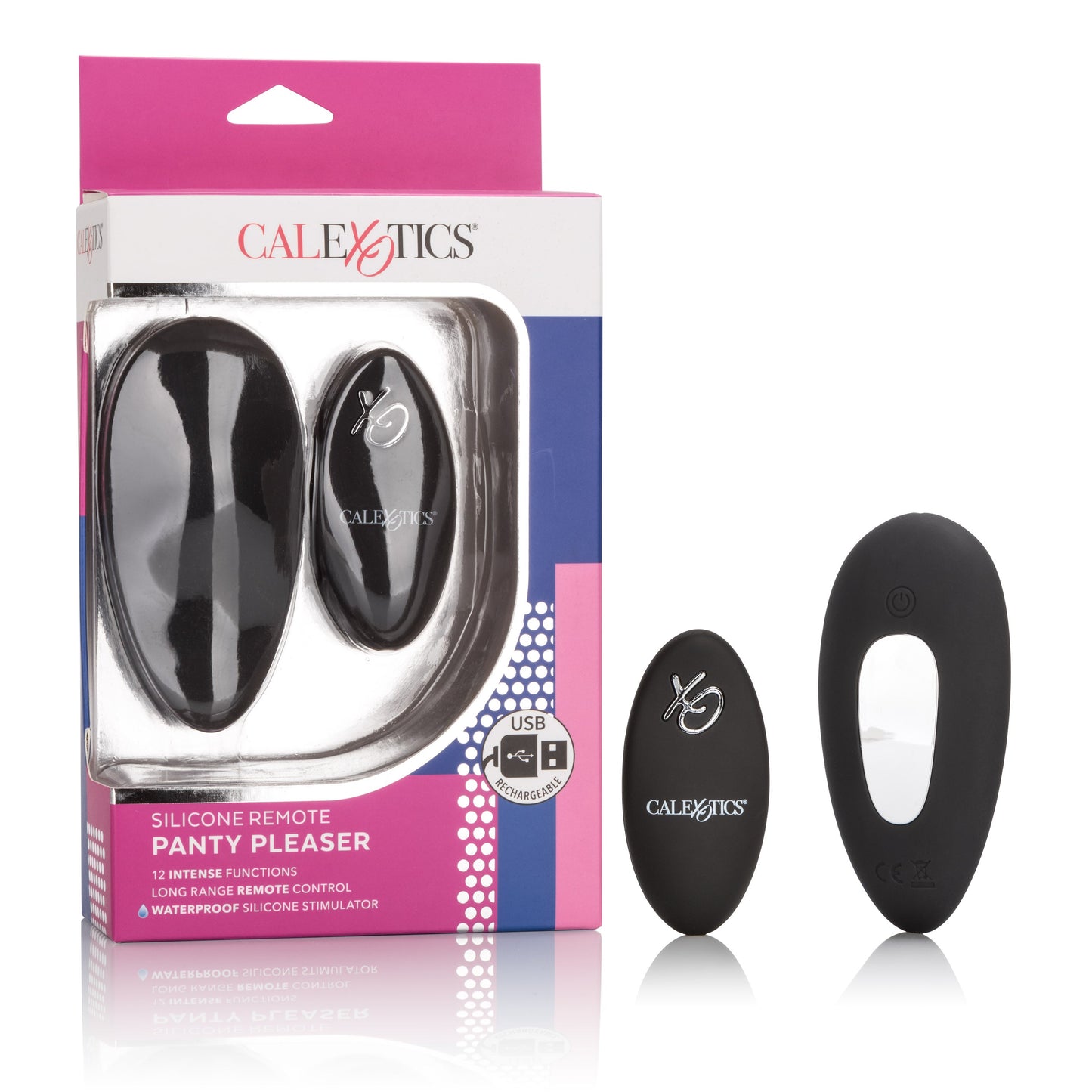 CalExotics Silicone Remote Panty Pleaser Waterproof Massager with 12 Vibration Functions