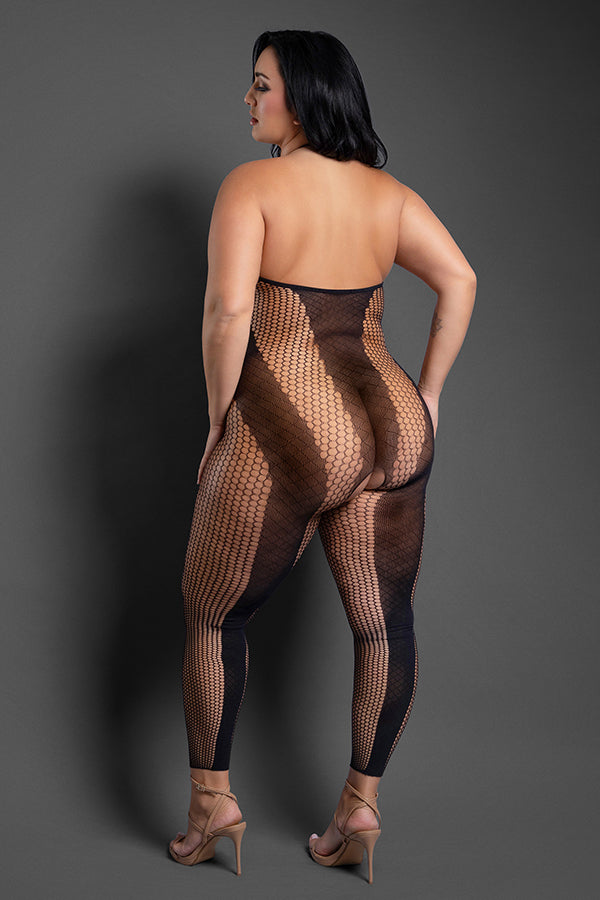 Make Your Move Footless Open Crotch Bodystocking (Black) – Bodystocking