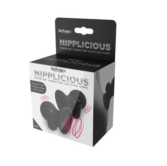 Vibrating Nipple Suction Cups Black