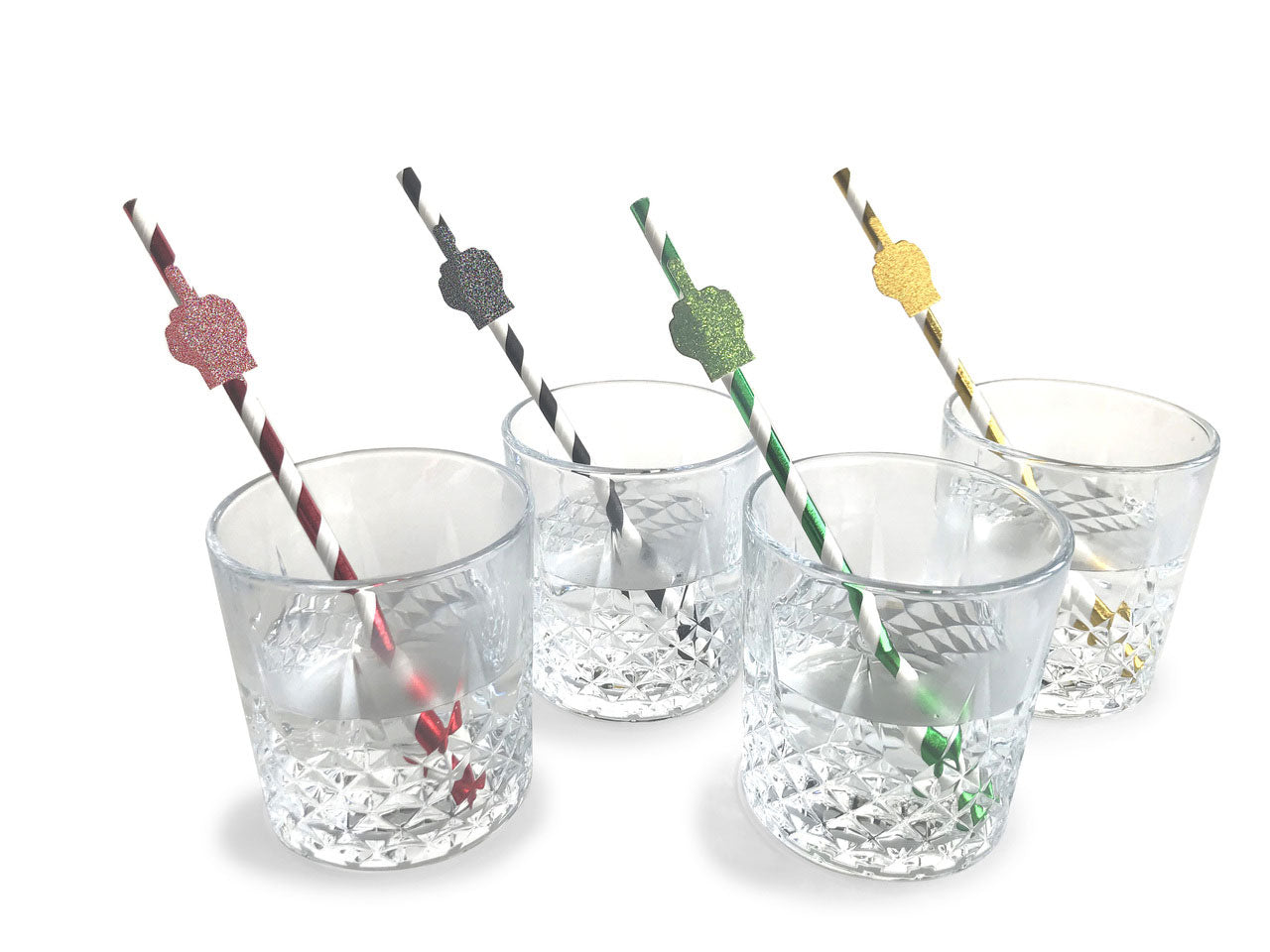 Happy Birthday Tall Party Straws - 8 Pack Fun Adult Party Straws
