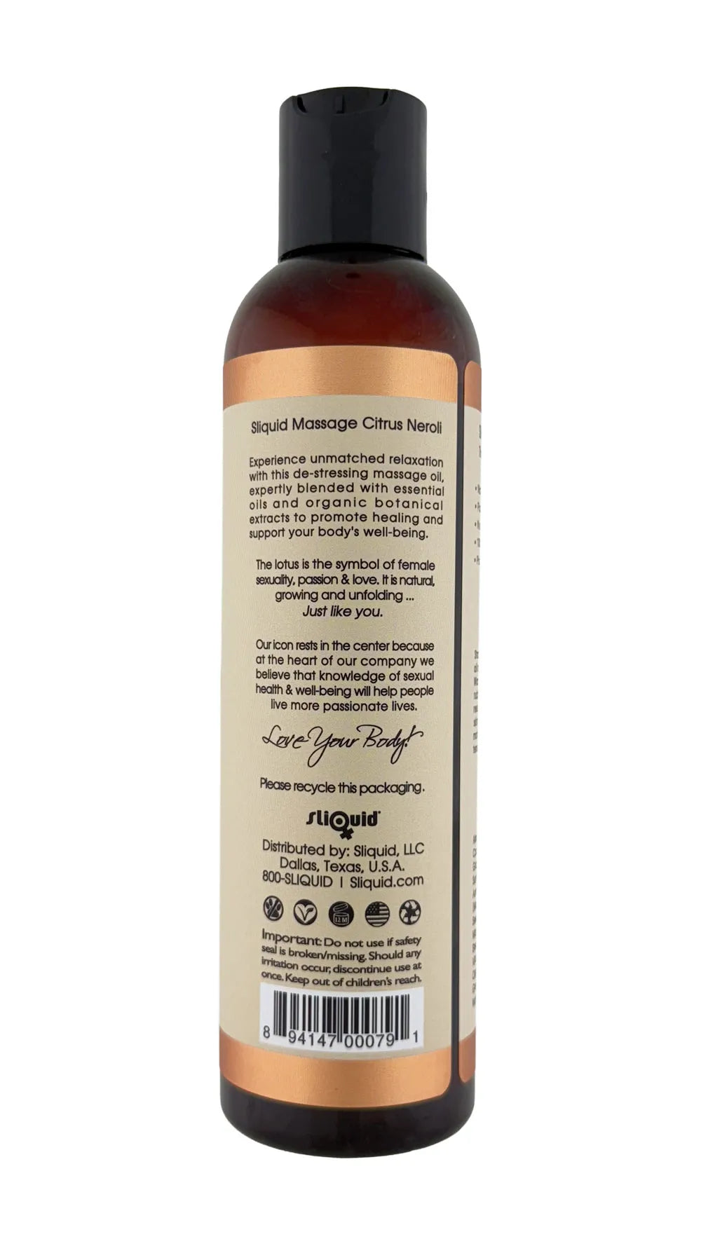 Balance Massage Citrus Neroli – Aromatherapy Massage Oil 8.5oz