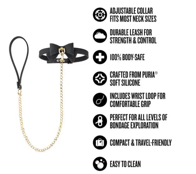 Temptasia Ardor – Adjustable Silicone Collar and Leash Set