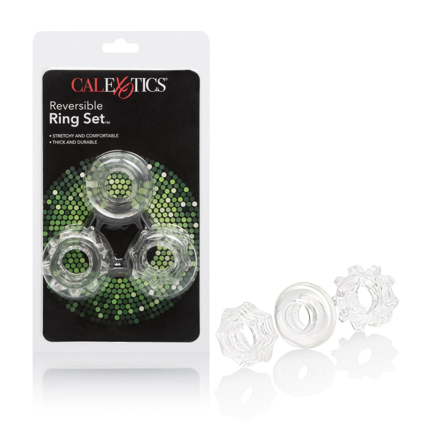 Reversible Ring Set – Stretchy Durable Erection Enhancers 3-Piece Set