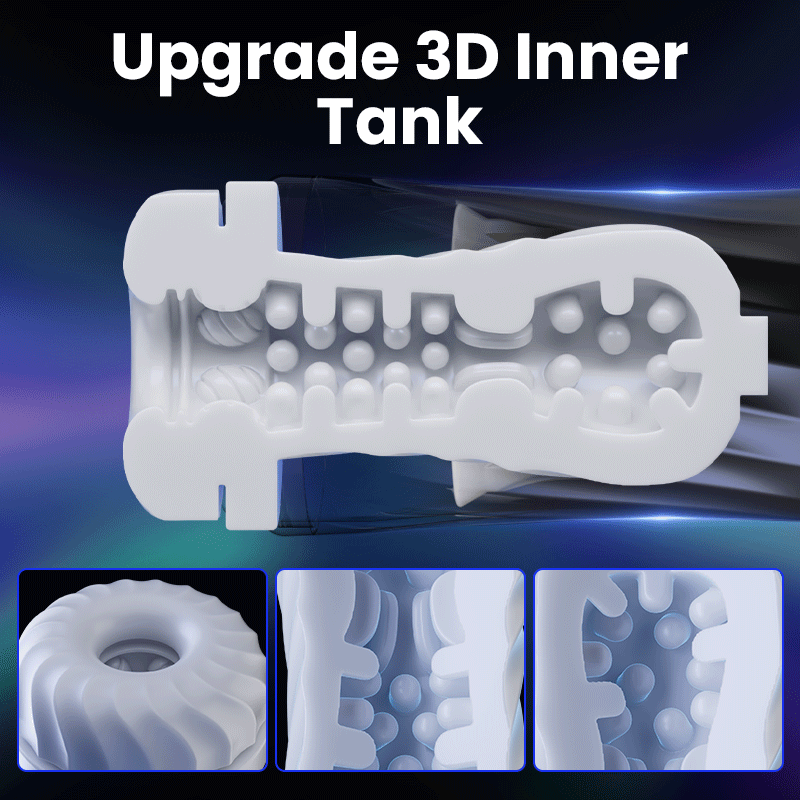 Dreamer - Glans and corona stimulation 3 Rotating 5 Thrusting 5 Vibrating Heating Male Stroker Masturbation Cup