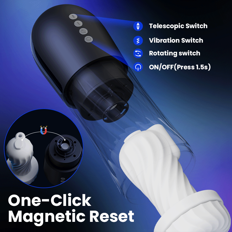 Dreamer - Glans and corona stimulation 3 Rotating 5 Thrusting 5 Vibrating Heating Male Stroker Masturbation Cup
